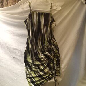 Madden NYC Ruched Side Spaghetti Strap Cocktail Dress, Size M